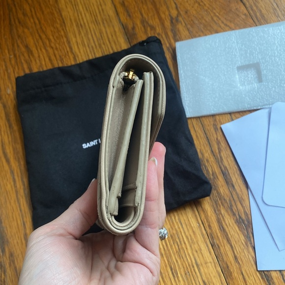 Saint Laurent YSL Gaby Envelope Trifold Quilted Leather Wallet - Picture 16 of 16